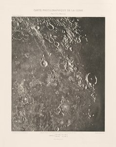 Fotografische kaart van de maan, plaat XX, 22 maart door Charles le Morvan