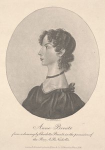 Anne Brontë, gegraveerd door Walker & Boutall, ca.1836-49 (gravure) door Charlotte Bronte