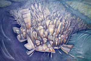 Manhattan van bovenaf