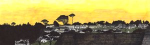 Zonsondergang over Gylly Beach, 2020 door Charlotte Orr