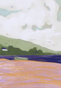 Rustige kustboot door Charlotte Trudgett