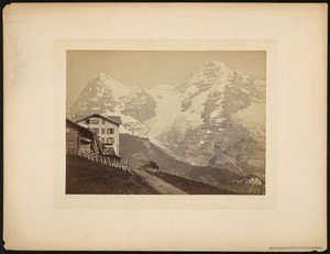Mönch en Eiger, uitzicht vanaf Wengernalp door Charnaux Frères and Cie.