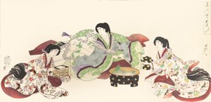 Chiyoda Kasteel Album van Vrouwen, 1895 door Chikanobu Yoshu