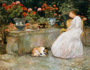 Lezen door Childe Frederick Hassam