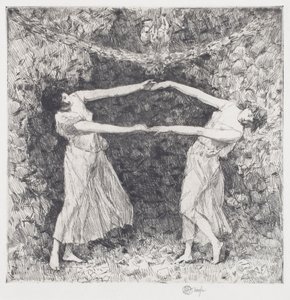De Laurierdans door Childe Frederick Hassam