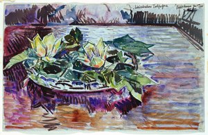 Tulpen in een Kom door Childe Frederick Hassam