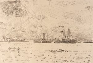 Terugkeer van de vloot door Childe Hassam