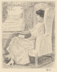 De Georgische stoel door Childe Hassam