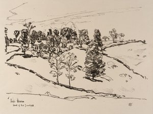 Het kleine schoolgebouw, Land van Nod door Childe Hassam