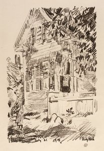 De servicevlag door Childe Hassam