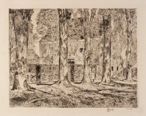 De dorpsmuren, Easthampton door Childe Hassam