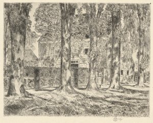 Dorps Elms, 1923 door Childe Hassam