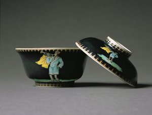 Een suikerpot met deksel, Qianlong-periode (1736-95) ca.1740 (porselein)