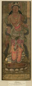 Bodhisattva Manjusri, Tunhuang, 7e-8e eeuw door Chinese School