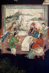 Coromandel lakwerkpanelen uit China, detail, c.1730