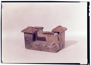 Funerair model van een huis, Han-dynastie (terracotta)