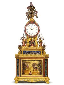Keizerlijke slag-, muziek- en automaatklok "Daoïstische Onsterfelijke", Guangzhou werkplaatsen, Qianlong periode, 1736-95 door Chinese School