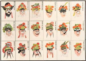 Make-up ontwerpen voor Chinese operakarakters