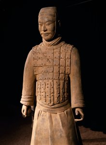 Terracottakrijger, Mausoleum van keizer Qin Shi Huang, 3e eeuw v.Chr. (foto) door Chinese School