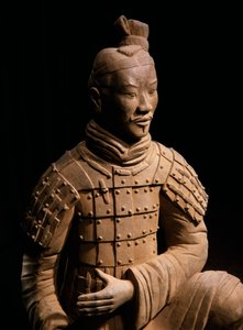 Terracottaleger krijger, Mausoleum van keizer Qin Shi Huang, 3e eeuw v.Chr. (foto) door Chinese School