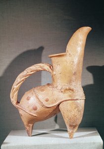 Witte aardewerk kuei driepoot kruik, uit Weifang, Shandong, 3e-2e millennium v.Chr. (klei)
