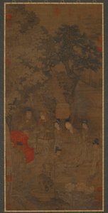 Xin Pi trekt aan de keizerlijke mantel, Yuan of vroege Ming-dynastie