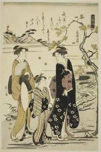 De priester Kisen, uit de serie "Zes onsterfelijke dichters (Rokkasen)" door Chobunsai Eishi