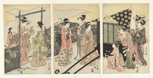 Prins Genji en Yugao door Chokosai Eisho