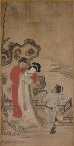 Keizer Minghuang Leert Yang Gueifei de Fluit Spelen, eind 1400-begin 1500