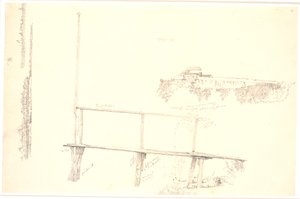 Pier en Detail van Sortedamssøen door Christen Købke