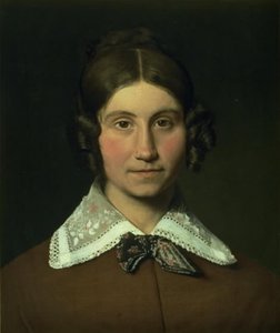 Portret van Emilie Krohn, geboren Købke, de schoonzus van de kunstenaar