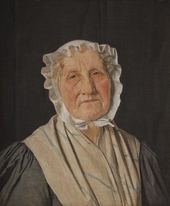 Portret van Inger Margrethe Høyen, geboren Schrøder, de moeder van de kunsthistoricus N.L. Høyen door Christen Købke