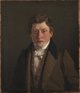 Portret van de Neef en Zwager van de Kunstenaar, de Kruidenier Christian Petersen door Christen Købke