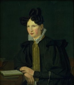 Portret van de schoonzus van de kunstenaar, Susanne Købke, geboren Ryder door Christen Købke