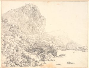 Uitzicht op Marina Piccola op Capri door Christen Købke