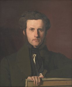 Portret van de decoratieve kunstenaar G.C. Hilker door Christen Købke