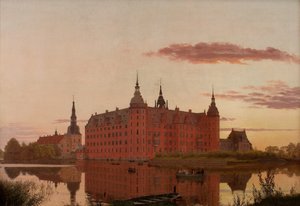 Frederiksborg Slot bij avondlicht