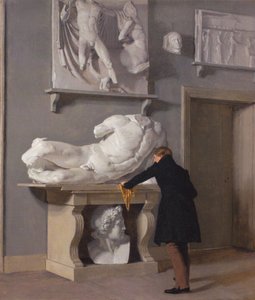 Het uitzicht op de gipsafgietselcollectie in het Charlottenborg-paleis