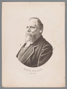 Portret van Willem III der Nederlanden Koning Willem III 1849-1874 (titel op object)