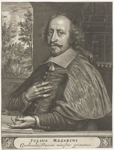 Portret van kardinaal Mazarin door Christiaan Hagen