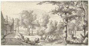 Landschap met boerderij