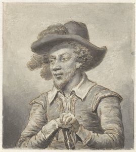 Krijgsman in historisch kostuum