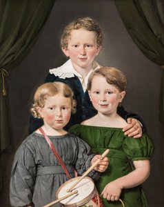 Hans en Bolette Puggaards drie kinderen door Christian Albrecht Jensen