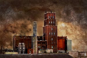 Rauw industrieel landschap door Christian Bibeau