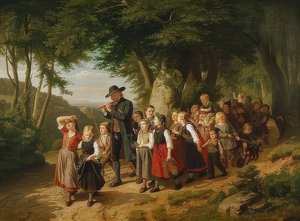 Thuiskomst van het schoolfeest