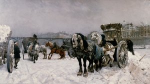 Sneeuwstorm op de Seine