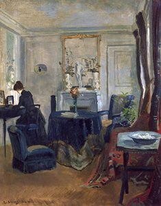 Interieur, Parijs door Christian Eriksen Skredsvig