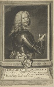 Portret van Gerlach Adolph von Münchhausen door Christian Friedrich Fritzsch