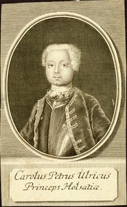 Portret van de hertog Karl Peter Ulrich van Holstein-Gottorp door Christian Friedrich Fritzsch