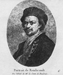 Portret van Rembrandt - Uit de Collectie van de Graaf van Baudouin, ca. 1770 door Christian Gottfried Schultze